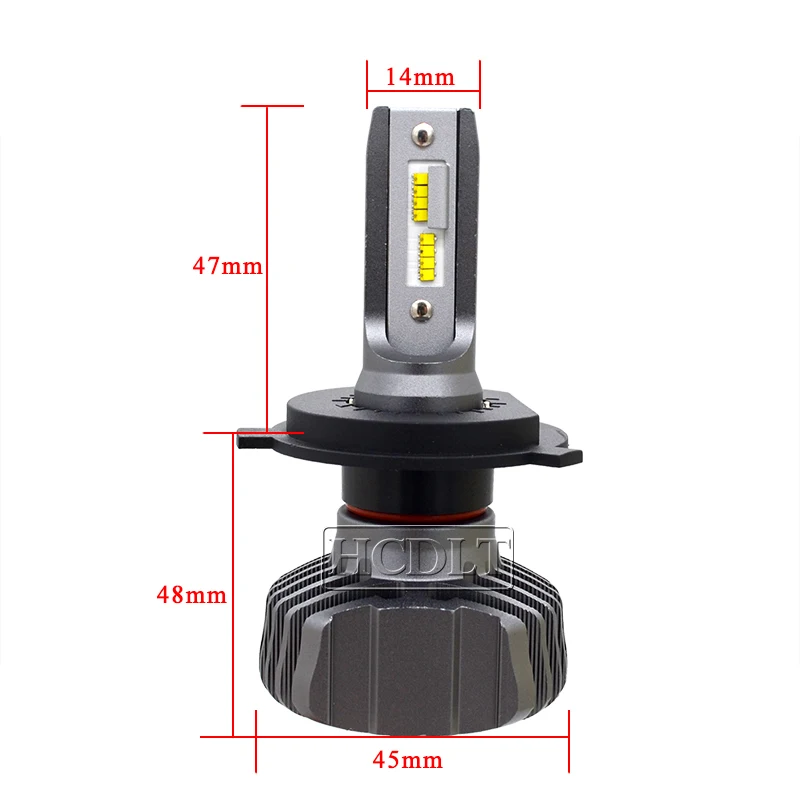 Hcdlt супер яркий H4 светодиодный фары лампы H7 H11 HB3 9005 HB4 9006 50 Вт 10000LM чипы ZES 6500 K белый автомобиль Светодиодная лампа для авто фары