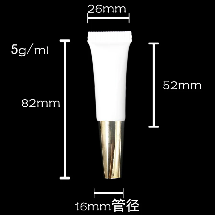 Оптовая продажа 100 шт. 5 мл пустая Мягкая трубка косметическая пластиковая мини
