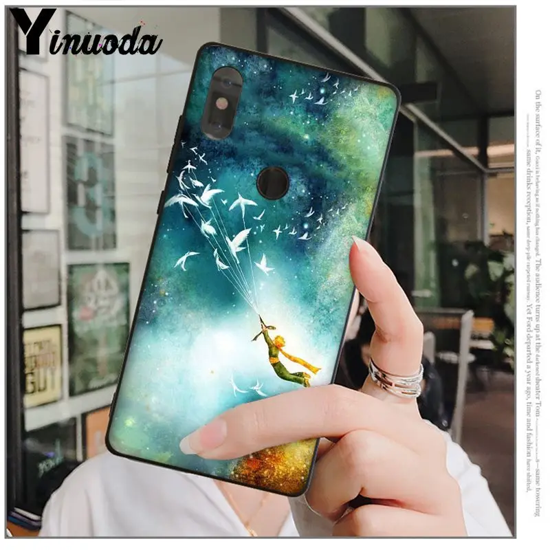 Yinuoda The Little Prince and the Fox DIY Luxury High-end Protector Case for Xiaomi MI MIX 2 2S 6 8 8SE Note 3 Redmi 5 plus | Мобильные