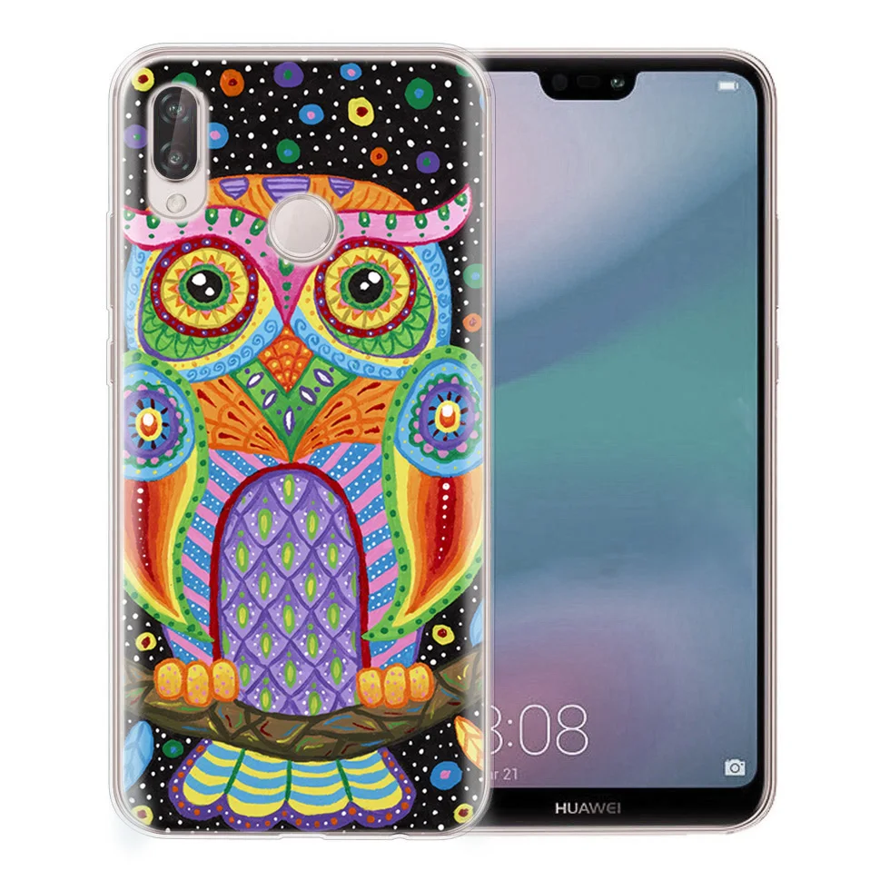 Чехол для Huawei Honor 7A 8A 8X 8C 9 10 Mate 20 P9 P10 lite/P8 Lite Y5 II Nova 3 Мягкая Краска TPU Сова пони крышка