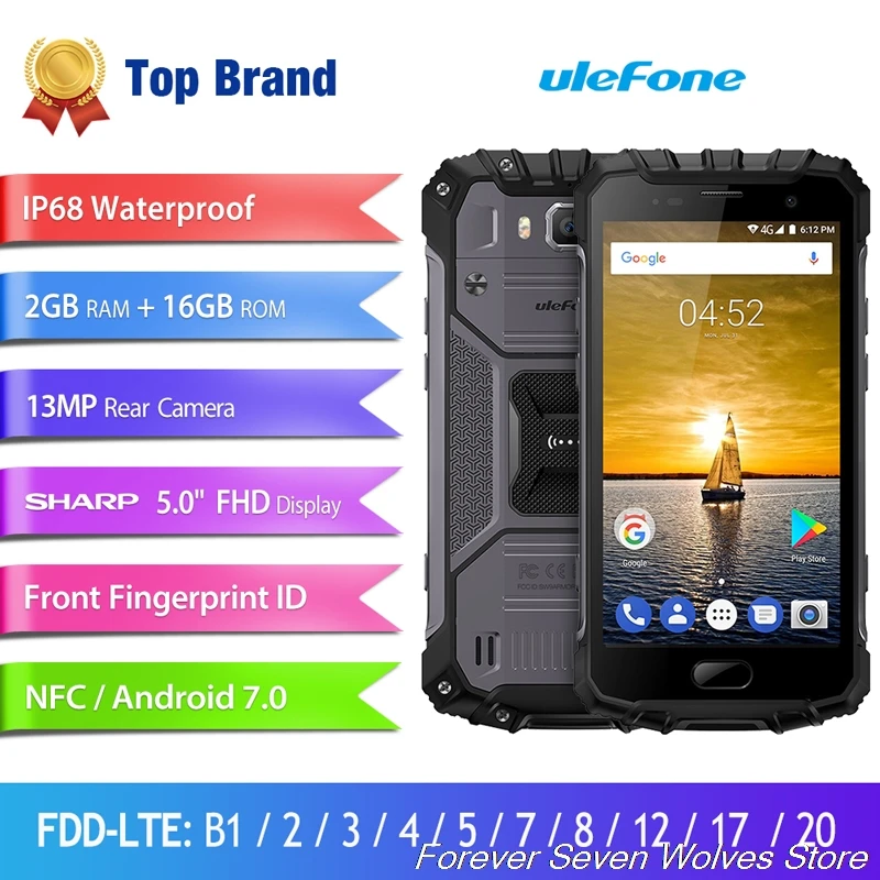 ULEFONE ARMOR 2 6 ГБ ОЗУ 64 Гб ПЗУ Helio P25 MTK ГГц Восьмиядерный 5 0 &quotFHD экран IP68