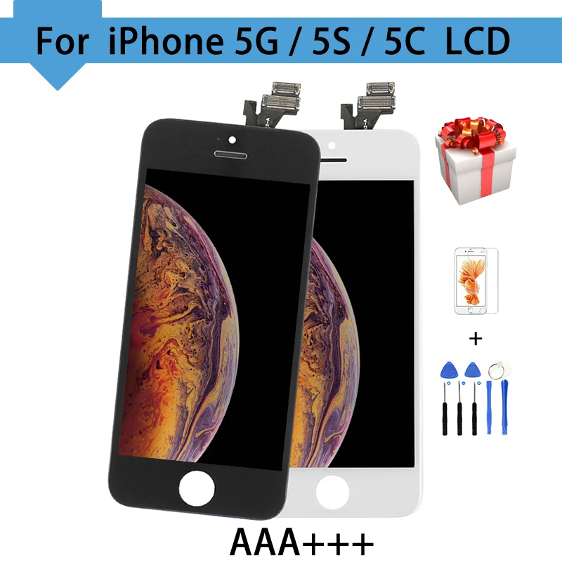 AAA Качество для iPhone 5 5S ЖК-дисплей сенсорный экран дигитайзер сборки запасные