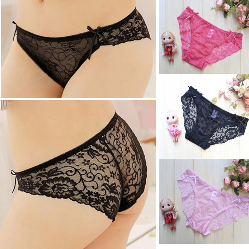 Новинка 2018 женские сексуальные кружевные трусики прозрачные плюс размер хлопок