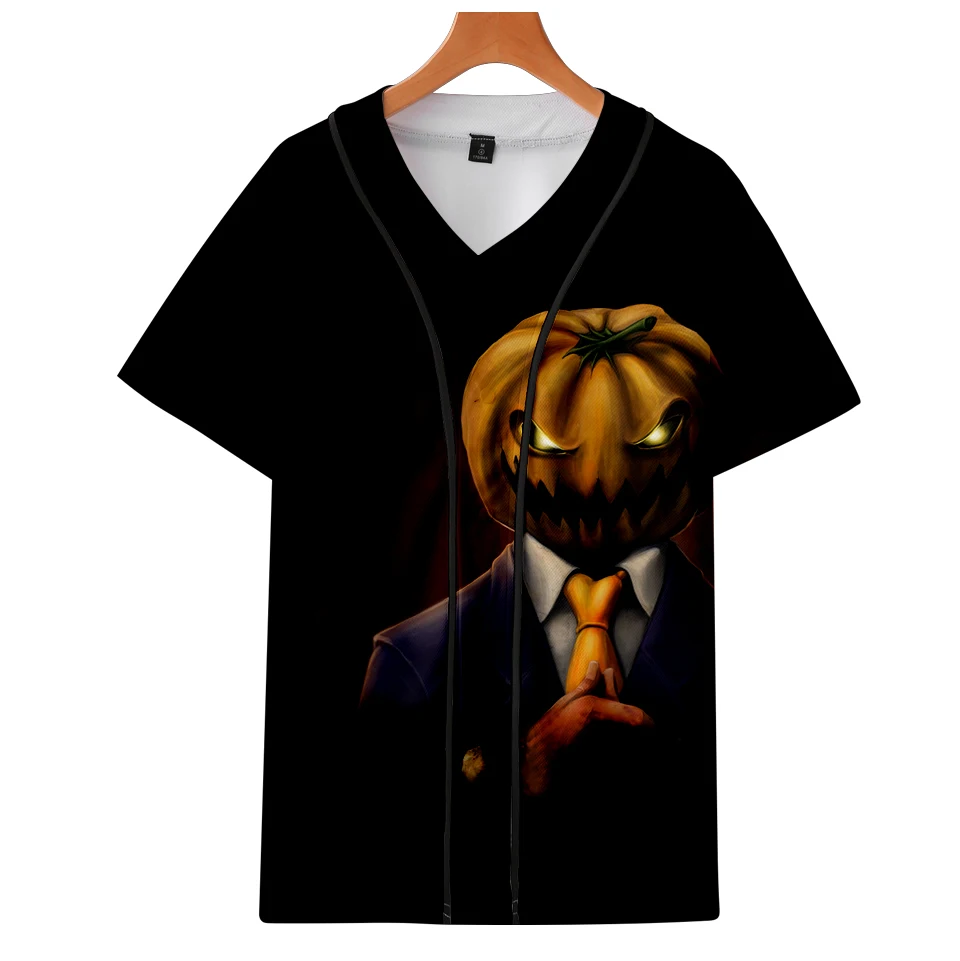 

Halloween Baseball T-shirt Women Fashion Pumpkin Funny Baseball Cool Short Sleeve Tshirt Clothes