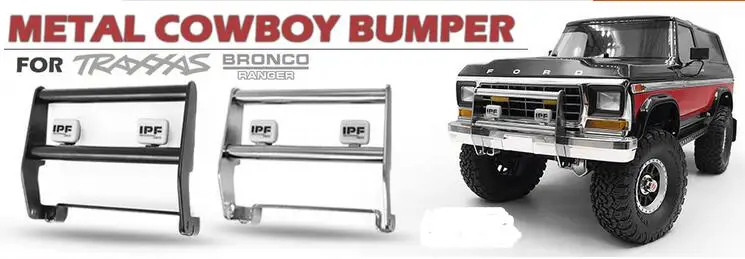 T4 TRX4 FORD Бронко металлический ковбойский бампер светодиодный Ной лампой фары для