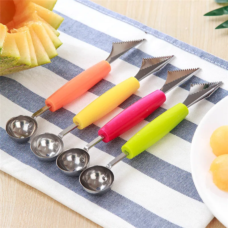 Creative Ice Cream Dig Ball Scoop Spoon Baller DIY Assorted Cold Dishes Tool Watermelon Melon Fruit Carving Knife Cutter Gadgets |