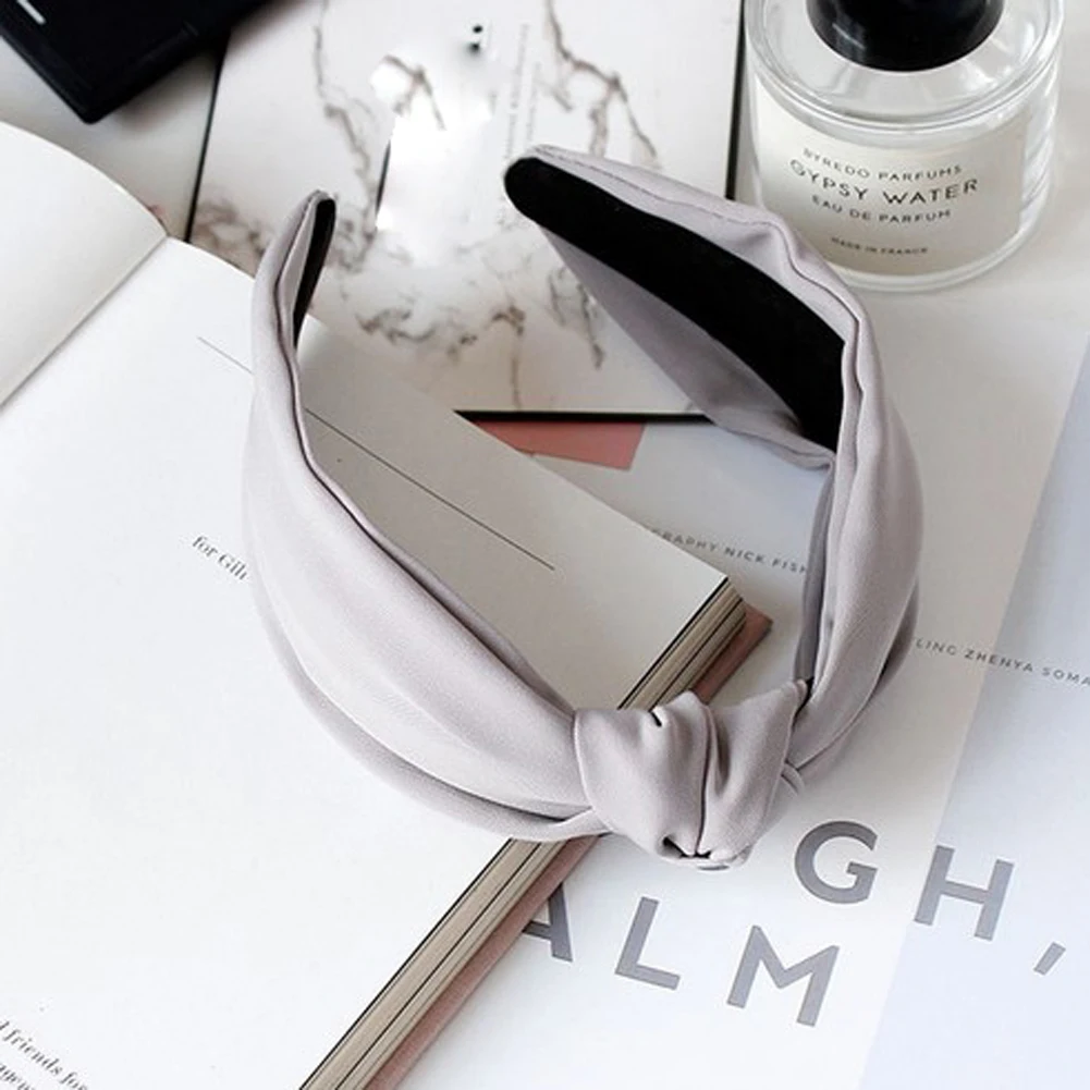 Обруч для волос шифоновый Женский повязка на голову с бантом односторонний