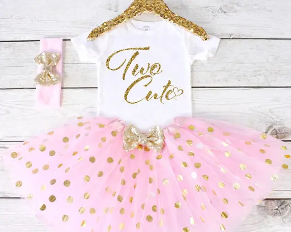 Изготовленный На Заказ Two Cute прелестное 2nd боди на день рождения для девочки