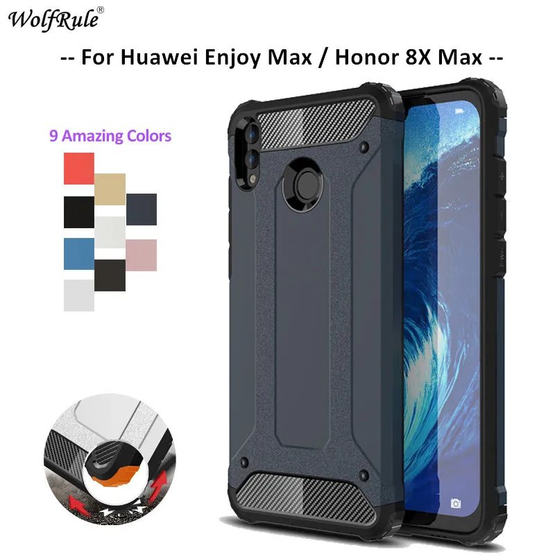 Чехол для Huawei Enjoy Max из ТПУ и поликарбоната защитный бампер чехол Honor 8X 7