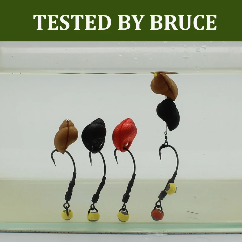 10 шт. ловля карпа всплывающая приманка из ЭВА на речной основе улитка фальшивые