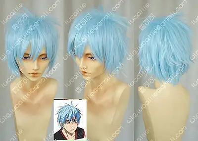 Shun &amp Оптовая &amp&gt&gt Новые короткие Ice Blue Косплей Парик Костюма |