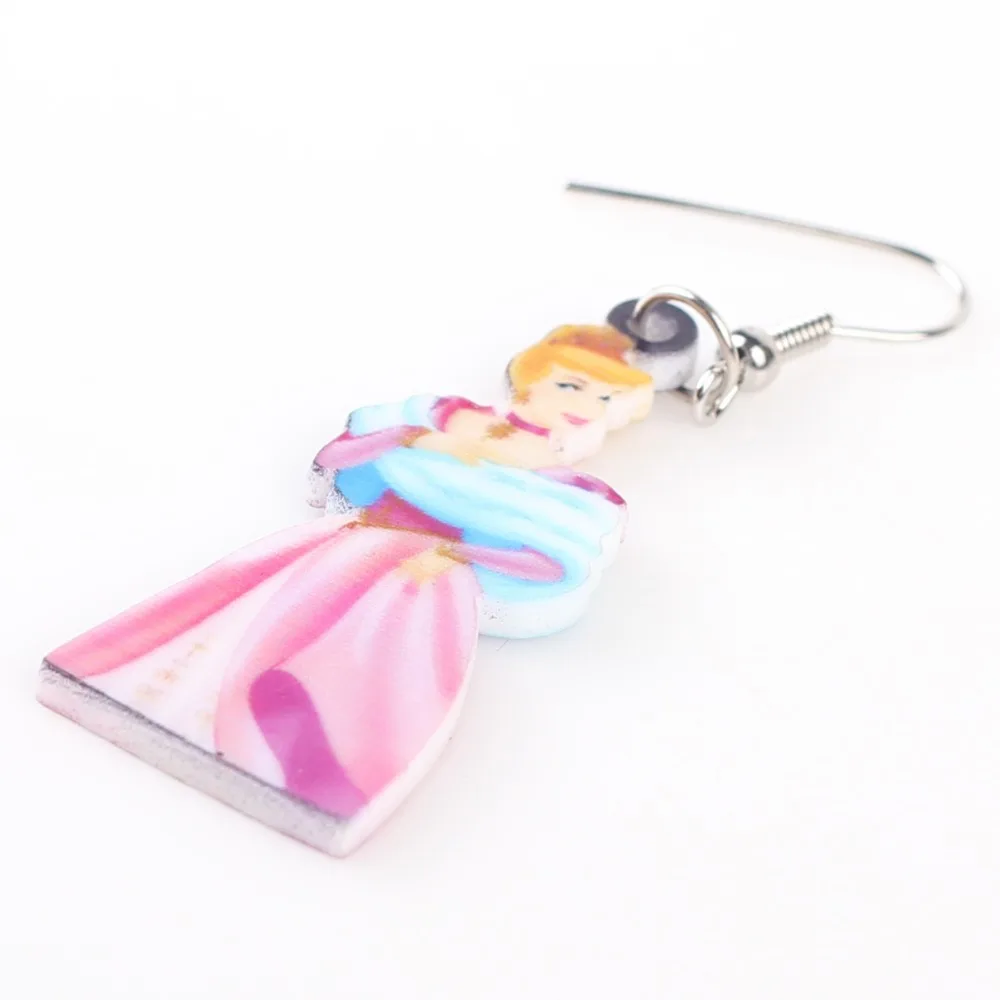 Newei длинные висячие брендовые милые серьги принцессы Акриловые Новые животные