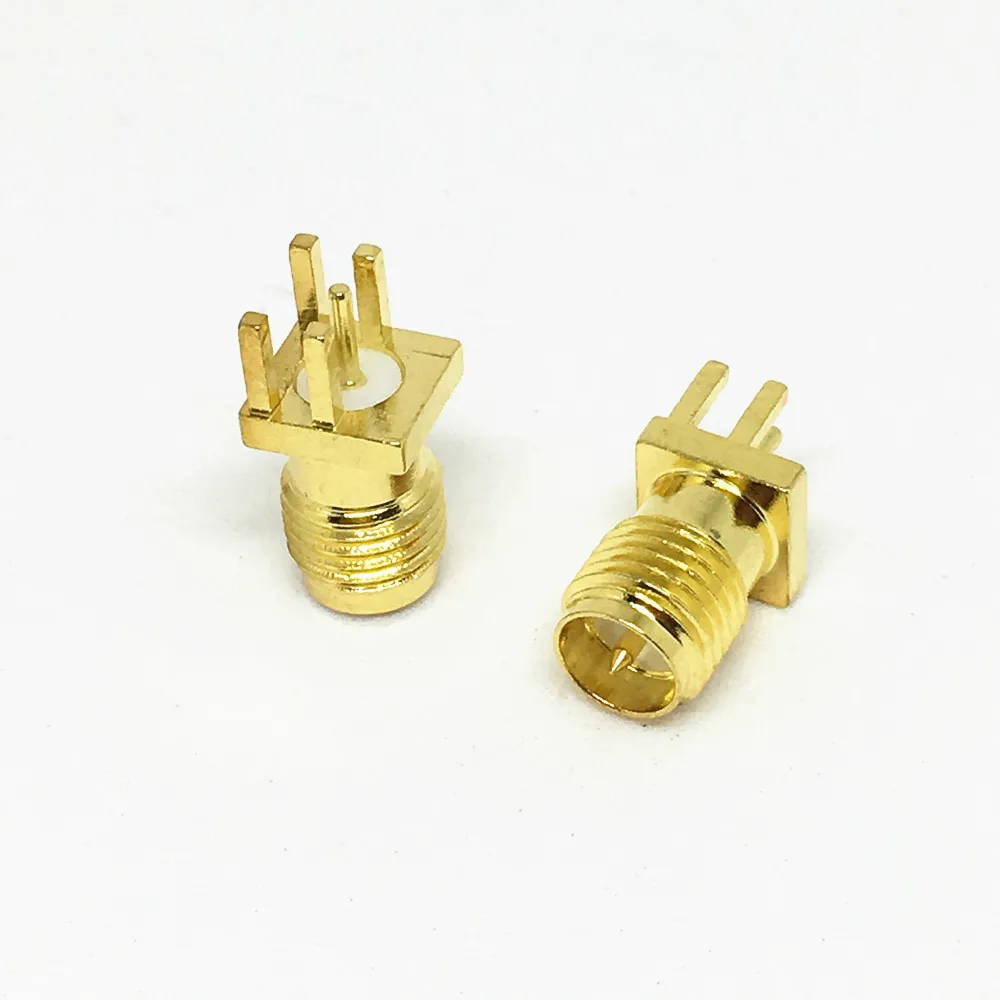 5 шт. латунный RP SMA штекер Центральная пайка PCB зажим край крепление RF Разъем для