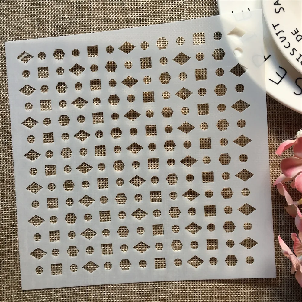 1 шт. 8*8 дюймов квадратная Алмазная Шестигранная Текстура DIY Многослойные