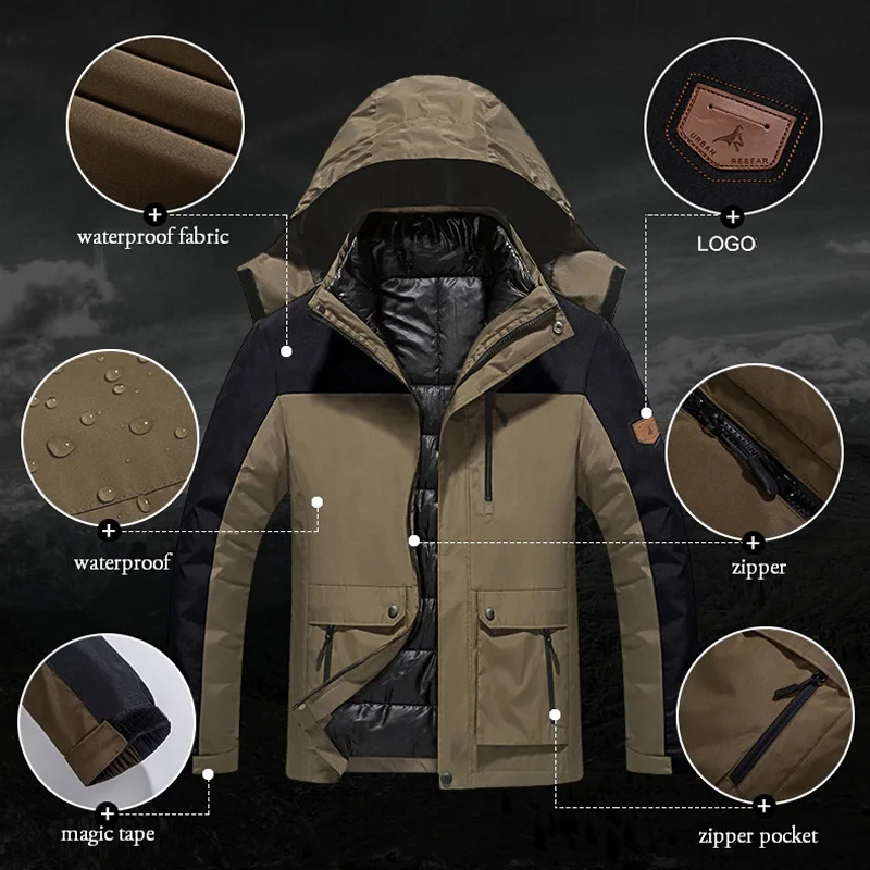 Winter Waterproof Hiking Jacket Women Men Fleece Outdoor Sport Thermal Brand Coat Camping Trekking Skiing 2 Pieces | Спорт и