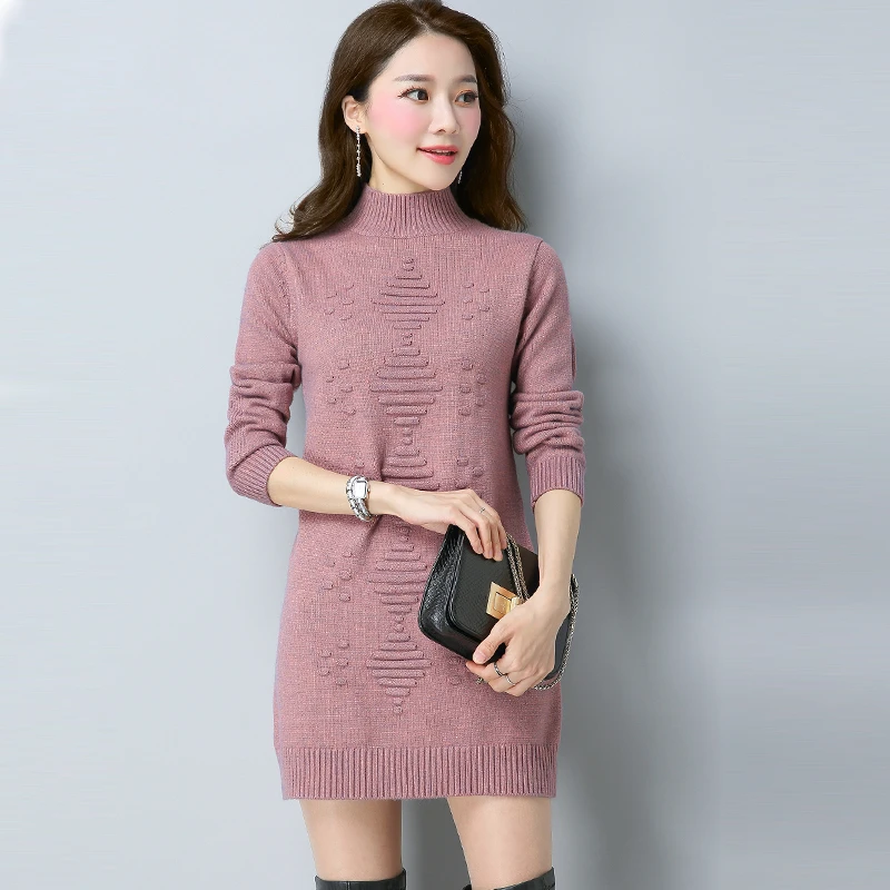 2018 High Quality New winter women sweater Fashion Long Sleeve Pullover casual Loose Knit Turtleneck cashmere Tops | Женская одежда