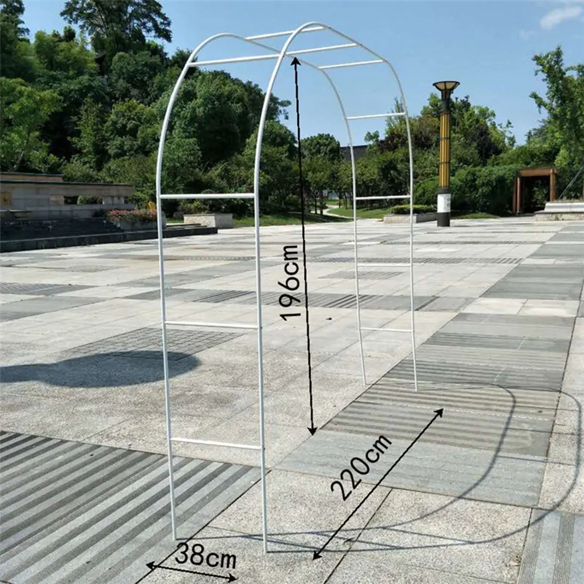 

White Metal Arch Upright Base Pole Stand Display Set Wedding Party Bridal Prom Garden Floral Decoration Party Supplies