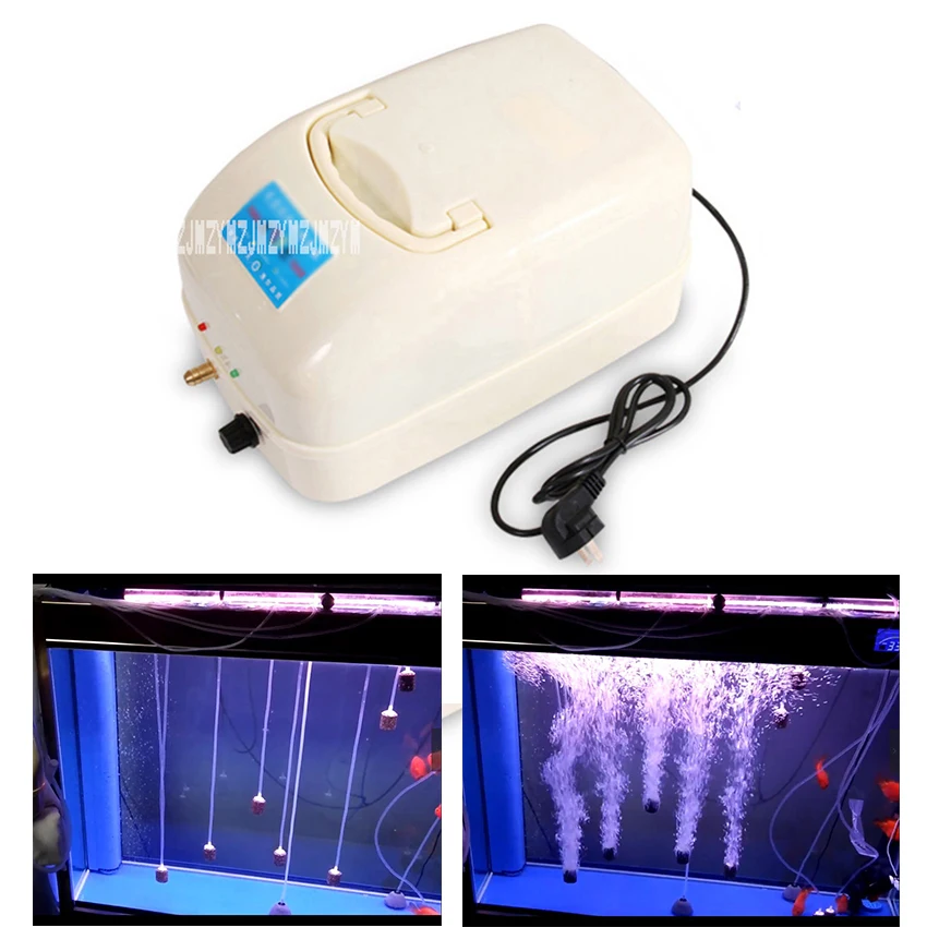 en Ucuz F-8900 120W 100L/dak AC/DC Akvaryum Hava Pompası Balık Tankı Oksijen Pompası Taşınabilir Ultra Sessiz Mini Hava Kompresörü 24m Hava Tüpü