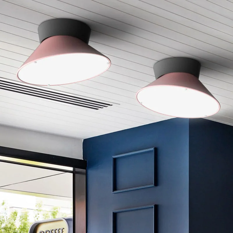 

NEW Fashion design Nordic living room lamp simple modern bar bedroom study color adjustable angle LED ceiling lamp 220V