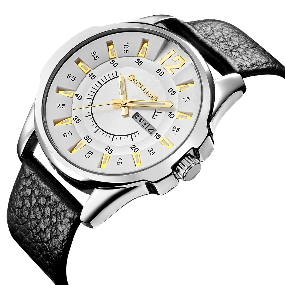 Роскошные мужские часы от известных дизайнеров с синим циферблатом датой и 3ATM