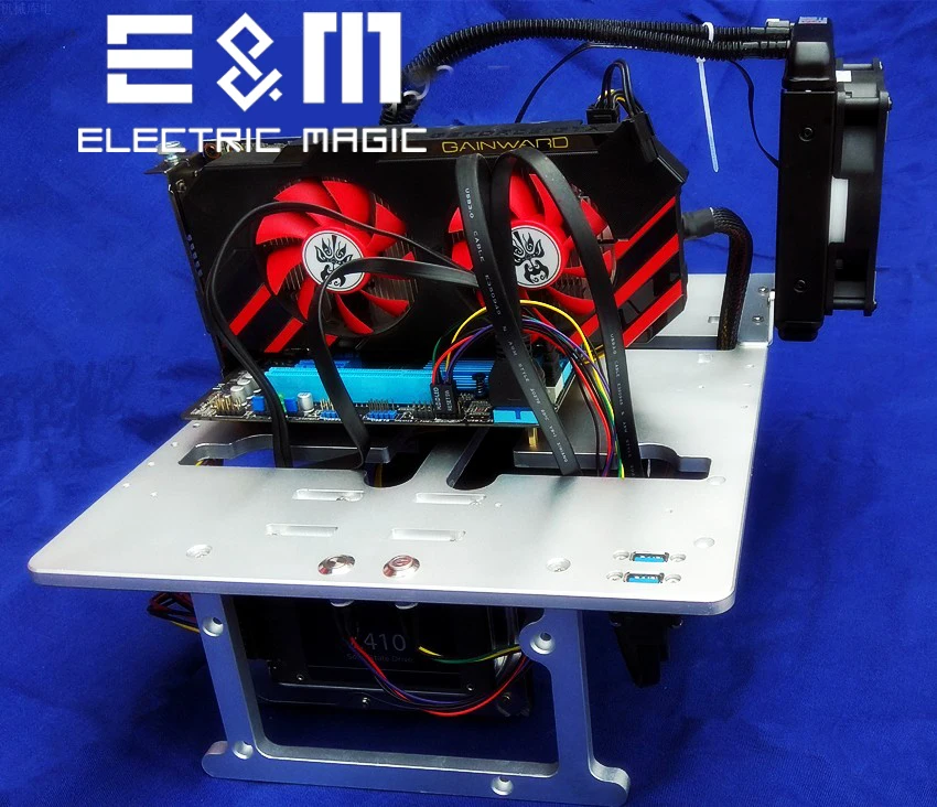 A4 Mini ITX MATX ATX PC тестовая скамья открытая рамка USB 3,0 вентилятор водяного охлаждения чехол DIY голый разгон HTPC поддержка видеокарты