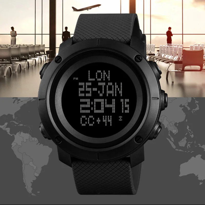 

SKMEI LED Sports Watches Men Compass Digital Watches Pressure Pedometer Calorie Watches For Man Clock Relogio Masculino Relojes