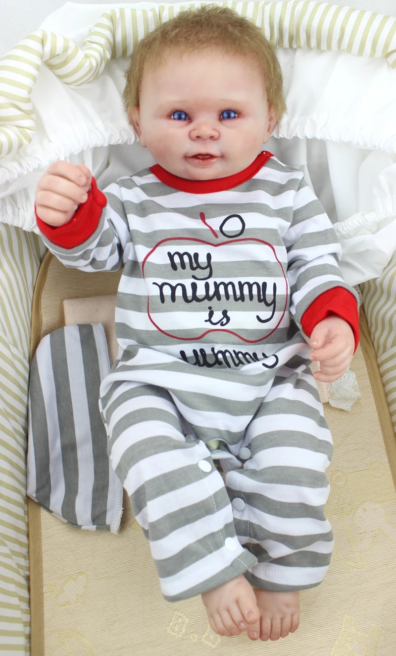 Полноразмерная силиконовая кукла реборн 55 см игрушки реалистичный игровой домик