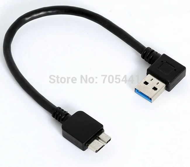 50 шт./лот DHL Бесплатная доставка 20 см 90 градусов прямоугольный USB 3 0 A штекер на Micro