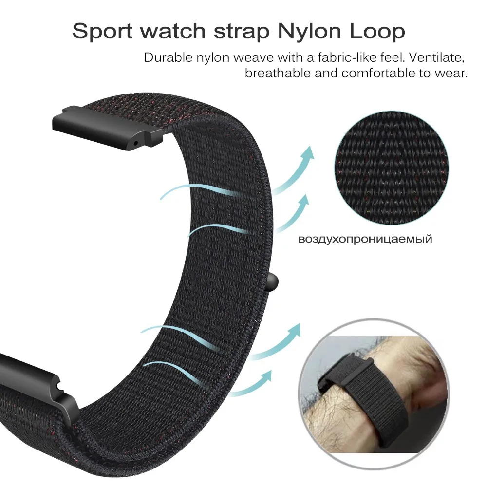 Нейлоновый ремешок-петля для оригинального Huami Amazfit 2 ремешок Xiaomi Huami Amazfit Stratos Pace 2 2s браслет на запястье Amazfit ремешок для часов
