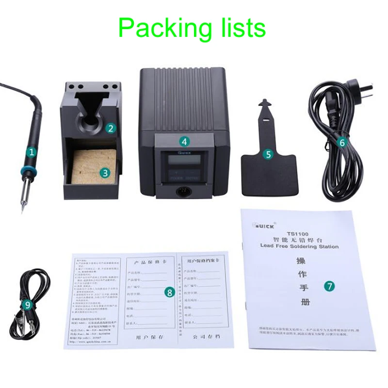 Оригинальная быстрая паяльная станция TS1100 интеллектуальная Бессвинцовая с