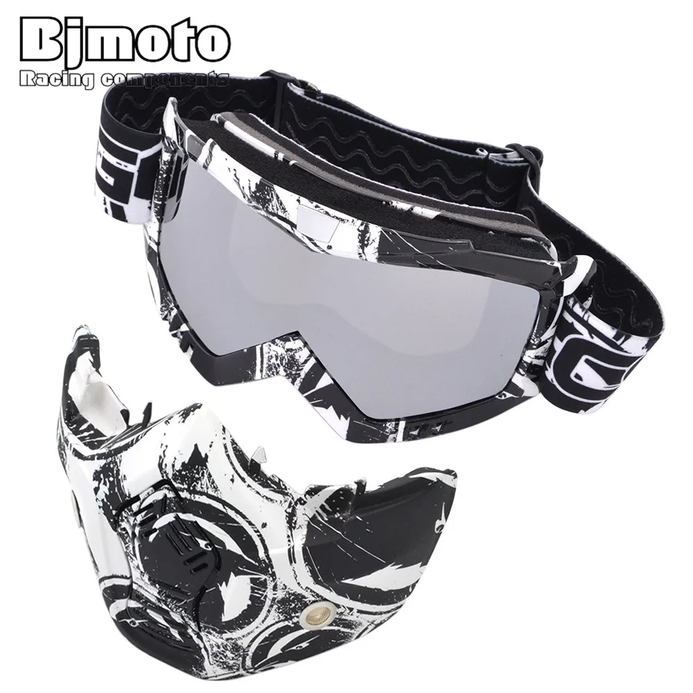 BJMOTO, винтажная маска на шлем, уф велосипедные очки, модульные очки для мотокросса, Gafas для кафе, Racer, ретро шлемы, очки для катания на коньках