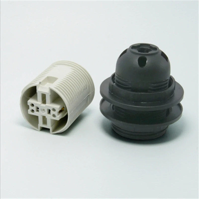 

E27 LED Plastic lamp Holder 50pcs/lot E27 Edison screw Light Bulb socket Holder DIY E27 socket base Free Shipping