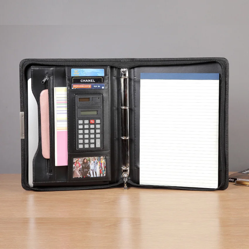 Чехол органайзер для документов на молнии|leather padfolio|padfolio a4a4 padfolio |