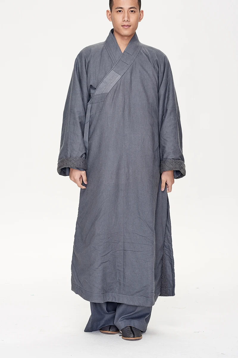 Монах платье Hanfu платье Китай монах пальто буддийский костюм Шаолинь Одежда Кунг-фу Мастер одежда