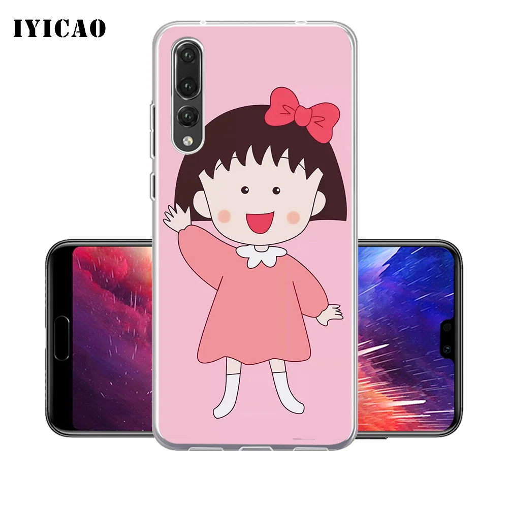 IYICAO Чиби Маруко мультяшный Мягкий силиконовый чехол для телефона Huawei P30 P20 Pro P10 P9 P8
