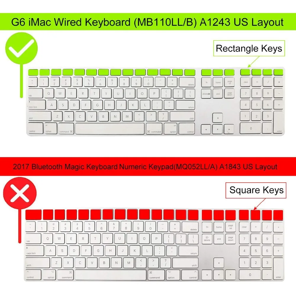 Для Apple iMac настольный протектор Flim красочная силиконовая крышка клавиатуры с цифровой клавиатурой для Apple iMac G5/G6 A1243