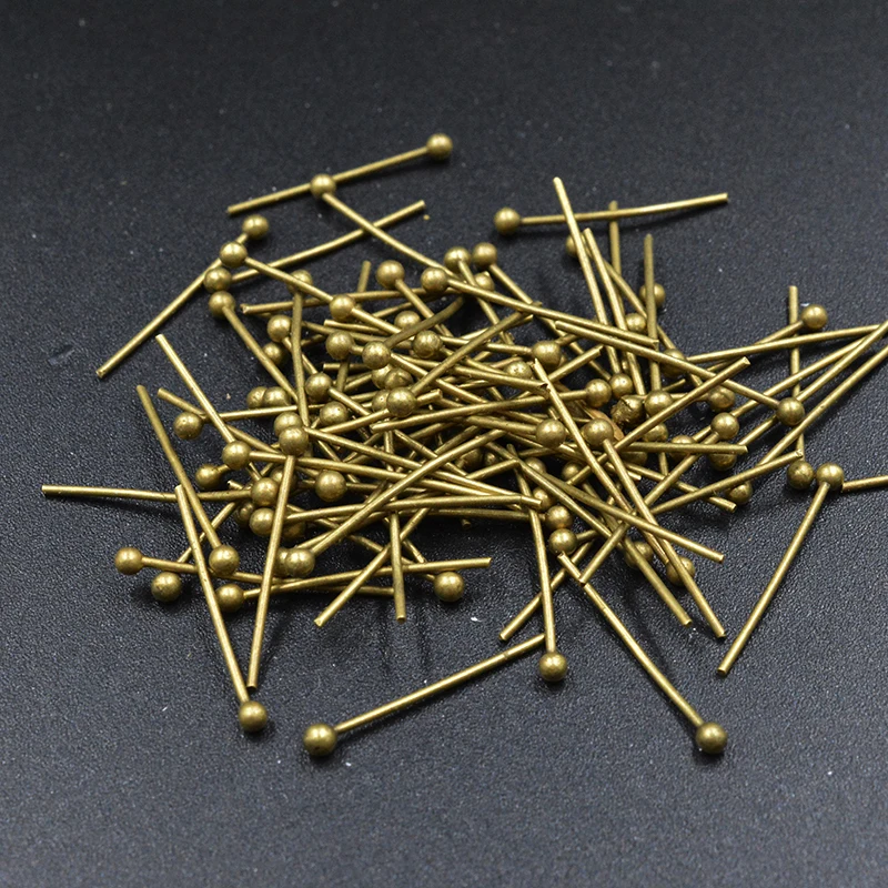 

FLTMRH 100pcs 14x0.5mm Silver Plated Ball Head Pins Findings For DIY Jewelry Making