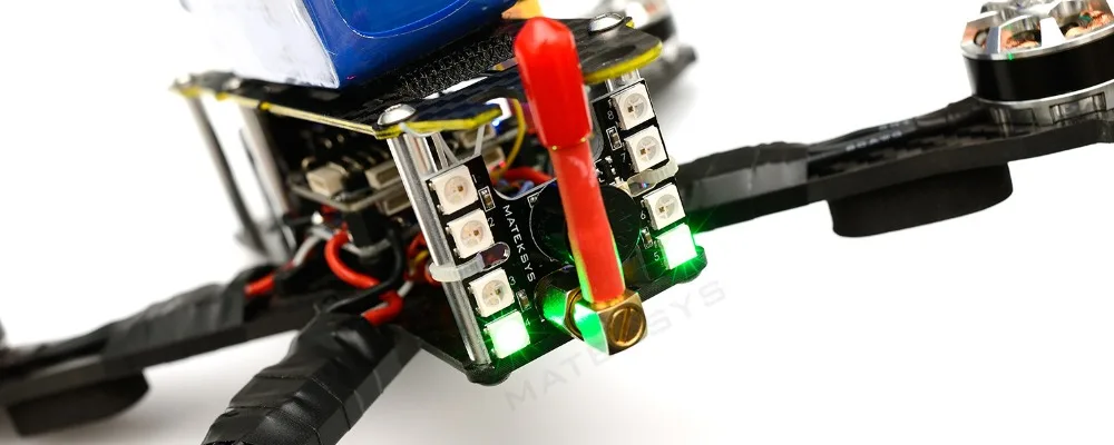 

Светодиодный задний фонарь Matek WS2812B с двойным зуммером, для мультикоптеров, FPV QAV-X, QAV-R, 220, 250