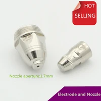 1pcs yt340 nozzle aperture1 7mm plasma cutting lgk 100 p80 electrode and nozzle 2 0mm hafnium silk free shipping