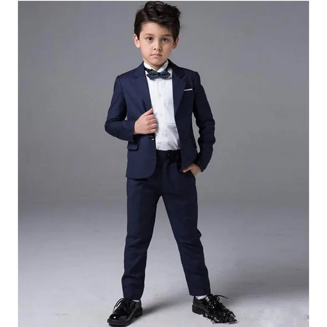 Красивый пиджак и штаны комплект из 2 предметов королевский синий костюм для