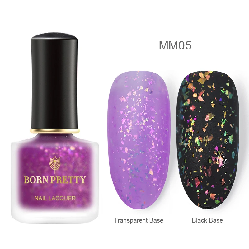 BP-MM05 BORN PRETTY 6 мл Matt Micas лак для ногтей нерегулярные блестки Зеленый Фиолетовый Желтый смешанные цвета блестящие, дизайн ногтей лак - Цвет: BP-MM05