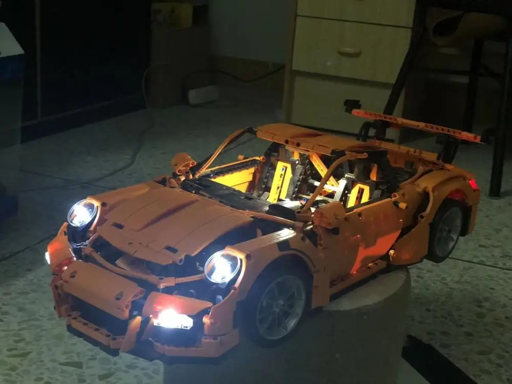 911 GT3 RS DIY светодиодный светильник для совместимого IEGOset 42056 20001 Technic MOC гоночный