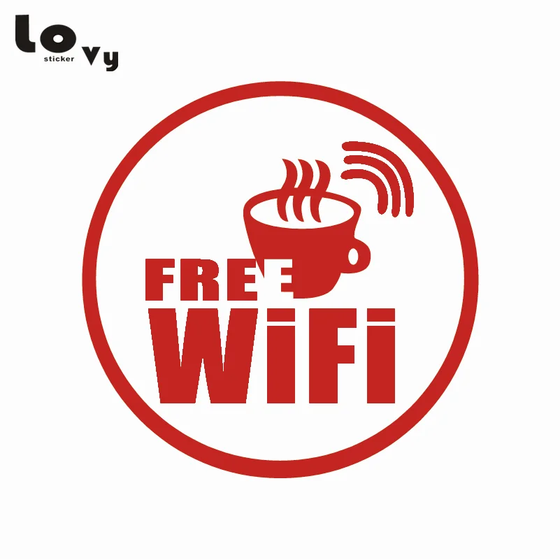 Wi Fi Наклейка на стену с логотипом для бесплатного беспроводного Интернет