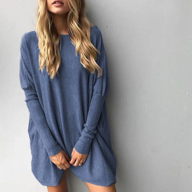 IYAEGE Pull Femme 2019 Autumn Winter O Neck Jumper Knitted Sweater Women Lantern Sleeve Long Loose Pullover jersey mujer | Женская