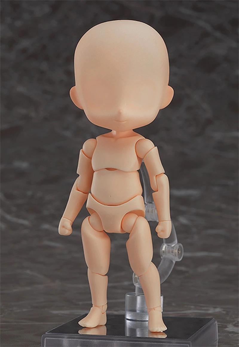 Boy orange no box Япония GSC Nendoroid ребенок тело мальчик и девочка подвижная фигурка Коллекционная модель игрушки для рисования без головы - Цвет: Boy orange no box