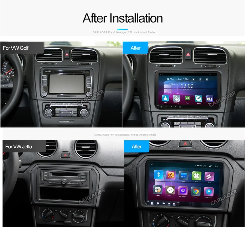 " Android Автомобильный GPS навигатор 2 DIN для VW Volkswagen GOLF 5, 6 Polo Passat b5, Jetta Tiguan Touran Skoda, canbus, руль