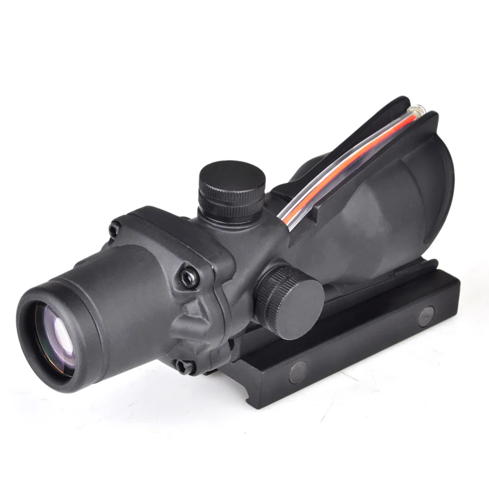 WIPSON Охотничий Тактический Улучшенный выпуск. 308 4X32 ACOG прицел оптоволоконный источник красный и зеленый освещенный прицел для AR 15 прицел