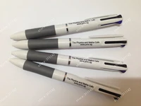3 color ink plastic ball pen Multi-colour ink Pen customized logo printed promotional gift ballpoint pen FREE SHIPPING