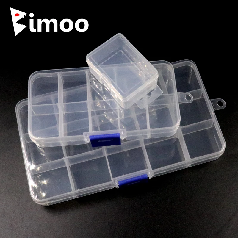 Bimoo 1/3 шт. пластиковая коробка для рыболовных снастей рыбалки крючок нахлыста