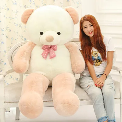 

lovely bowtie teddy bear toy large120 cm bear plush toy bear doll soft hug pillow, birthday gift x180